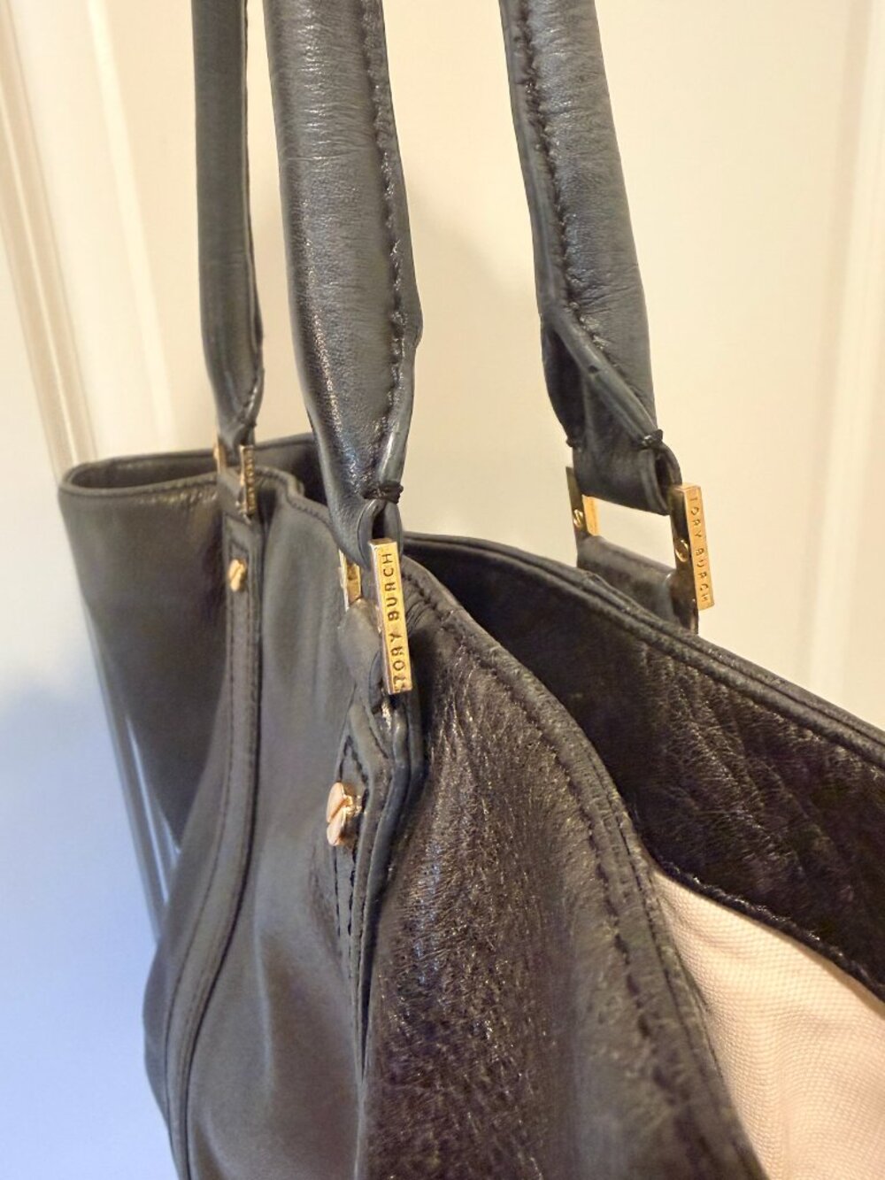 Black Tory Burch Purse/Tote - Picture 6 of 11